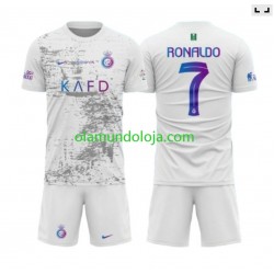 Camisola Al-Nassr Ronaldo 7 Criança Equipamento Terceiro 2023-2024 Manga Curta